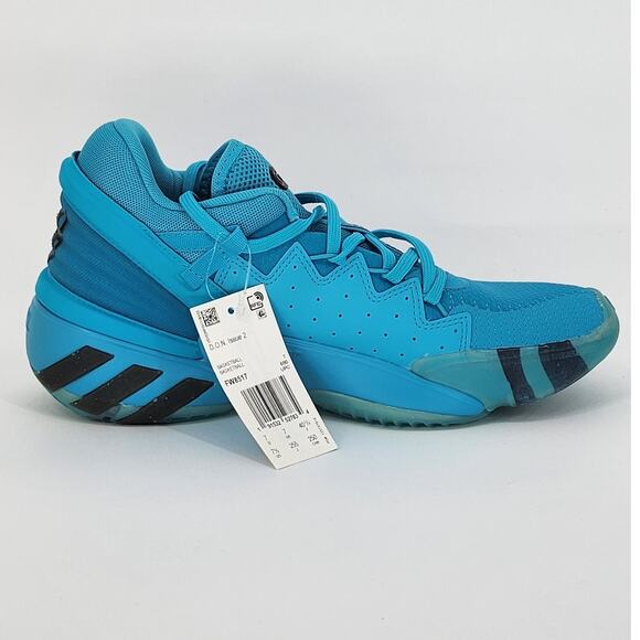Adidas D.O.N. Issue 2 Crayola Signal Cyan Sky Blue Sneakers – NWT Size 7.5 - Picture 2 of 11